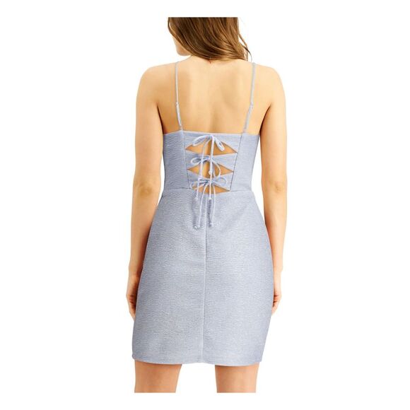 CITY STUDIO Womens Sleeveless Halter Mini Party Sheath Dress - Picture 2 of 2